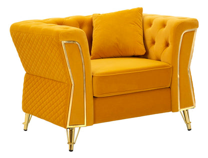 Poltrona Emy Senape com Almofada Cm 104x83x76