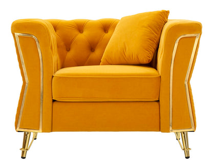 Poltrona Emy Senape com Almofada Cm 104x83x76