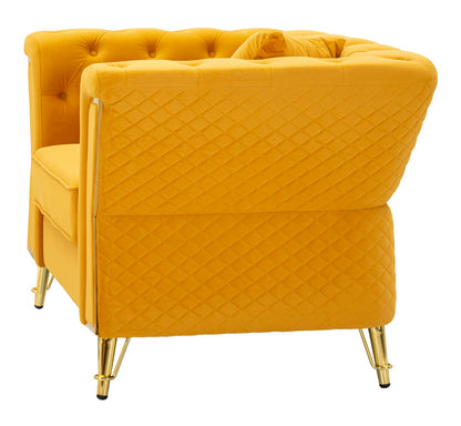 Poltrona Emy Senape com Almofada Cm 104x83x76