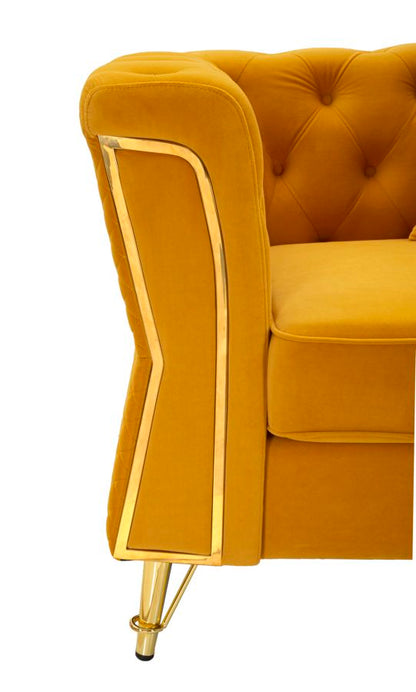 Poltrona Emy Senape com Almofada Cm 104x83x76