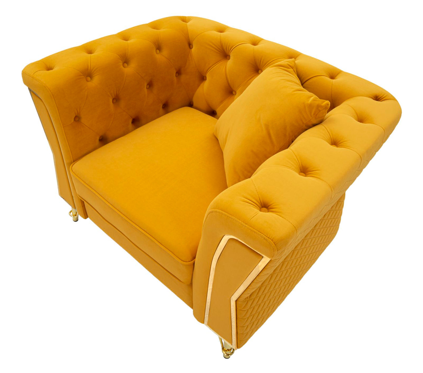 Poltrona Emy Senape com Almofada Cm 104x83x76