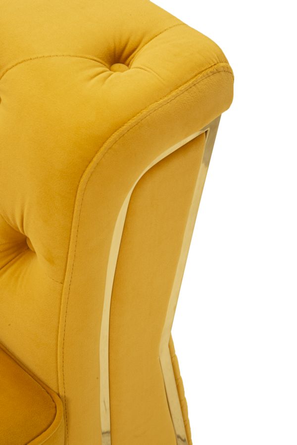 Poltrona Emy Senape com Almofada Cm 104x83x76
