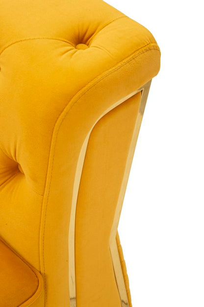 Poltrona Emy Senape com Almofada Cm 104x83x76