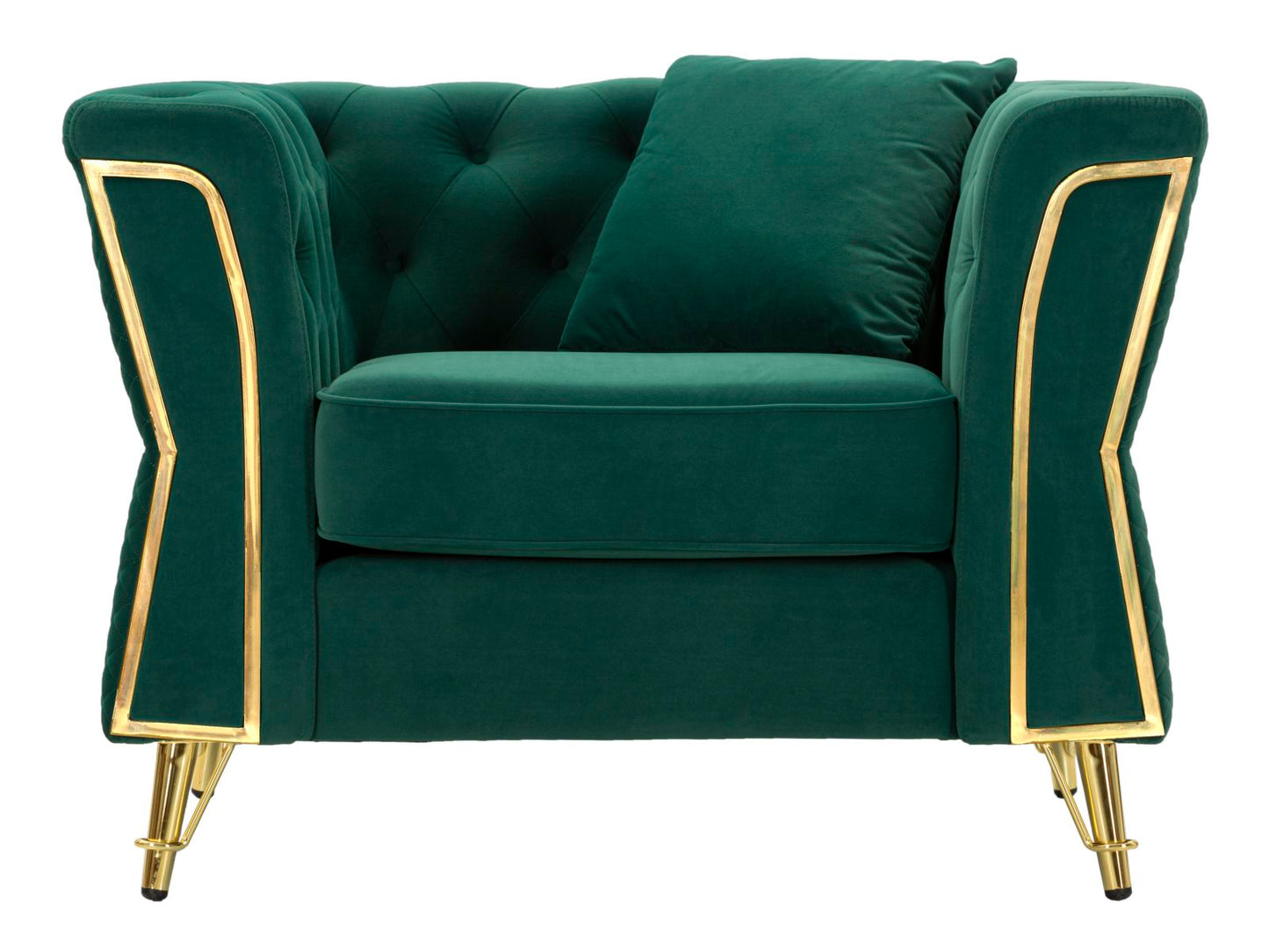 Poltrona Emy Verde com Almofada Cm 104x83x76