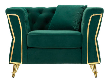 Poltrona Emy Verde com Almofada Cm 104x83x76