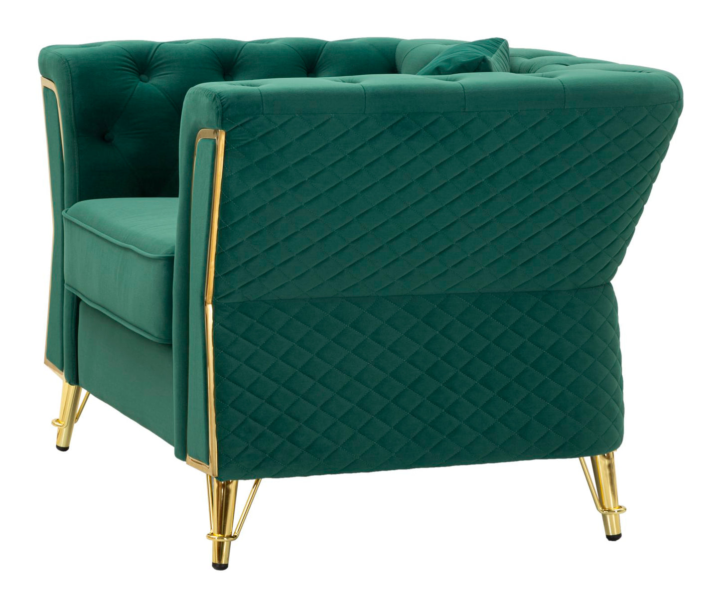 Poltrona Emy Verde com Almofada Cm 104x83x76