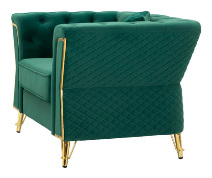 Poltrona Emy Verde com Almofada Cm 104x83x76