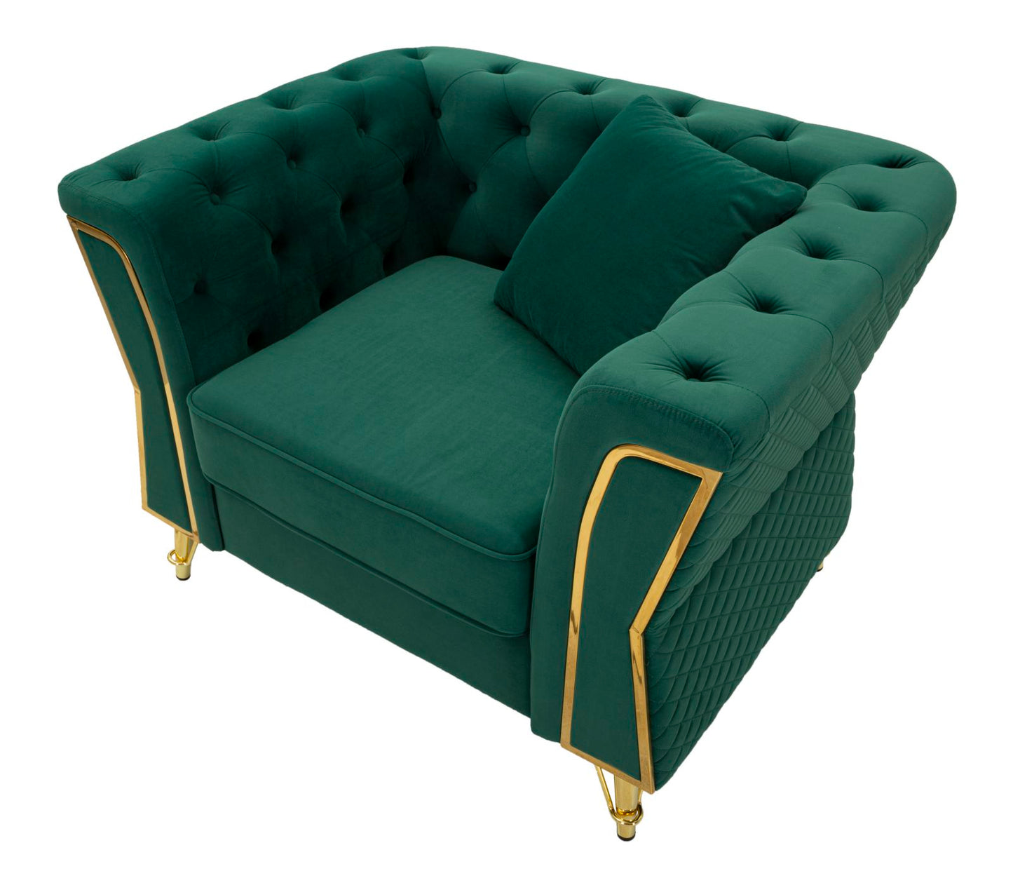 Poltrona Emy Verde com Almofada Cm 104x83x76