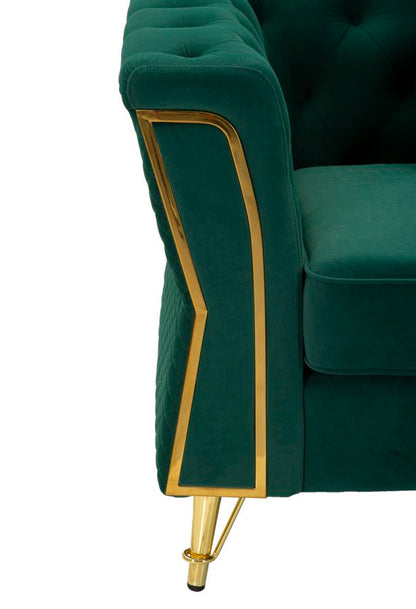 Poltrona Emy Verde com Almofada Cm 104x83x76