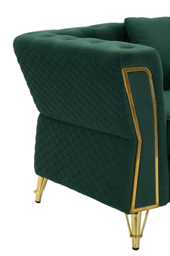 Poltrona Emy Verde com Almofada Cm 104x83x76