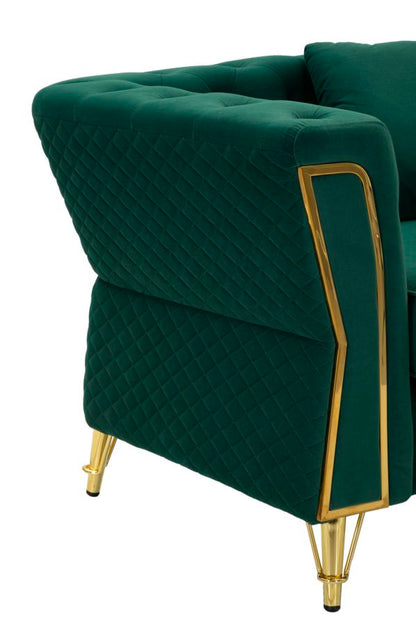 Poltrona Emy Verde com Almofada Cm 104x83x76