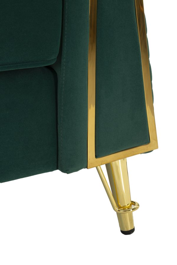 Poltrona Emy Verde com Almofada Cm 104x83x76