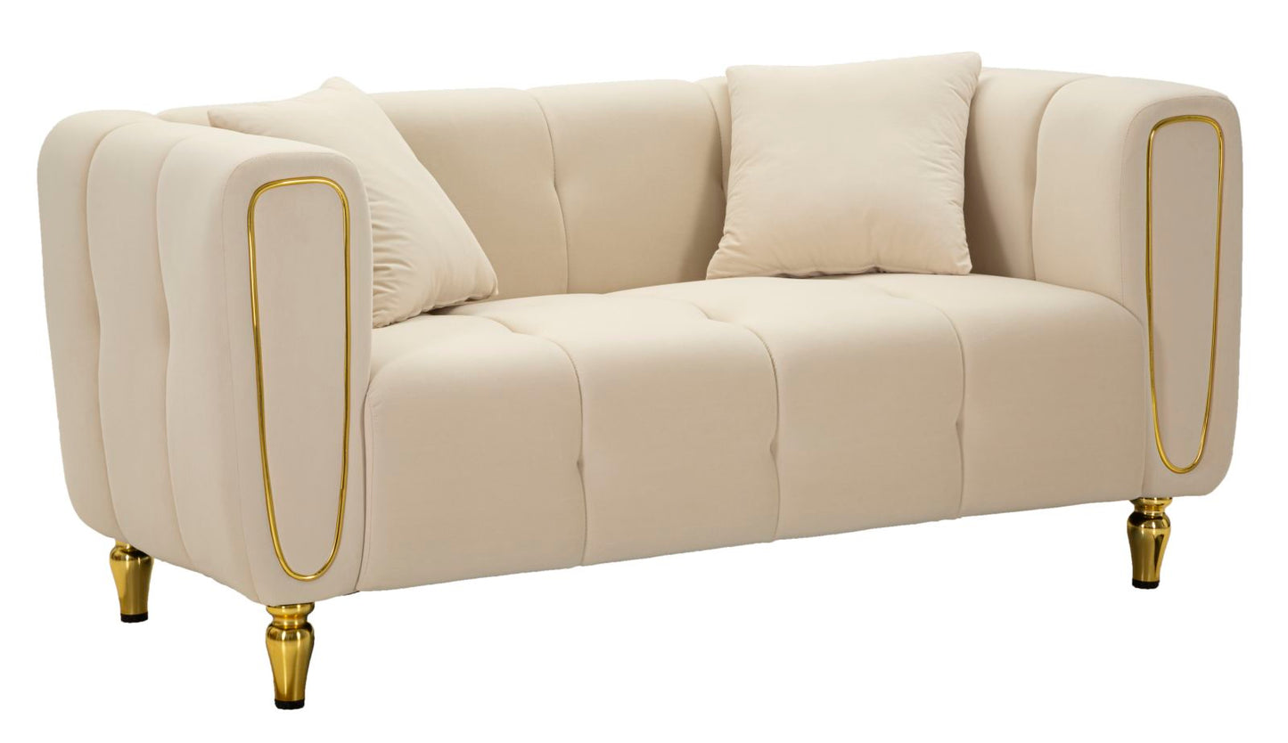 Sofá Alma Creme com Cuscini Cm 155x81x71
