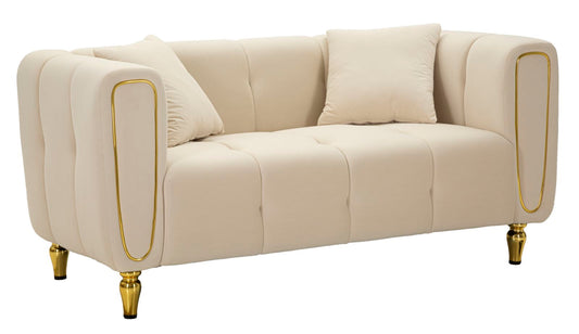 Sofá Alma Creme com Cuscini Cm 155x81x71