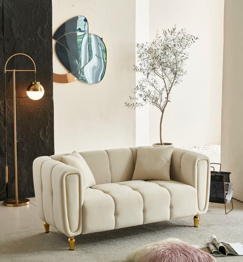 Sofá Alma Creme com Cuscini Cm 155x81x71