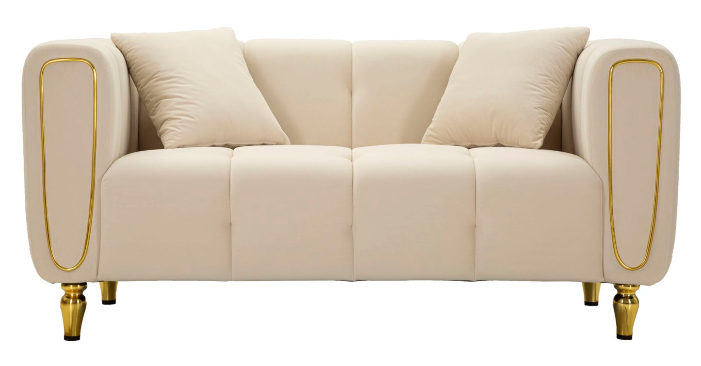 Sofá Alma Creme com Cuscini Cm 155x81x71