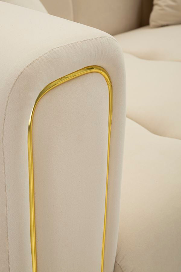 Sofá Alma Creme com Cuscini Cm 155x81x71