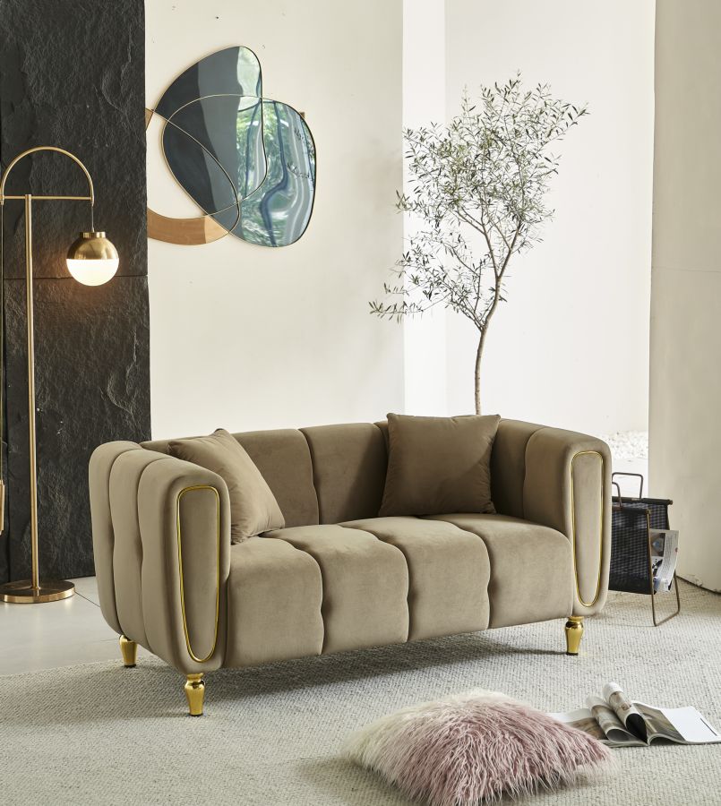 Sofá Alma Grigio com Cuscini Cm 155x81x71