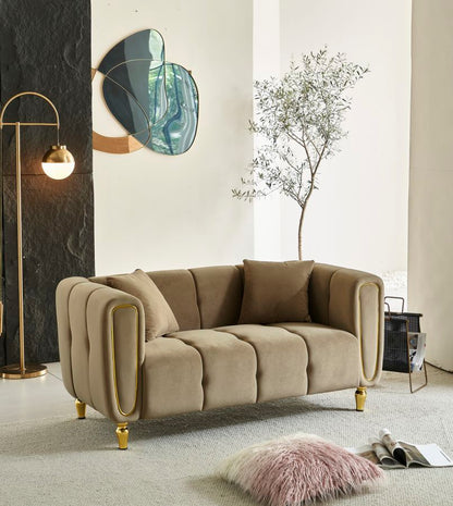 Sofá Alma Grigio com Cuscini Cm 155x81x71