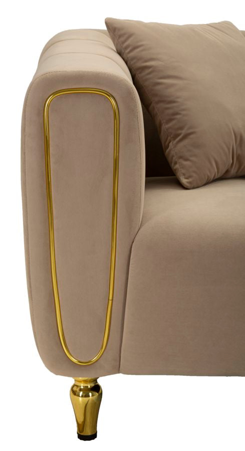 Sofá Alma Grigio com Cuscini Cm 155x81x71