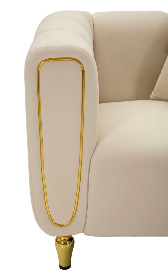 Poltrona Alma Creme com Almofada Cm 97x81x71