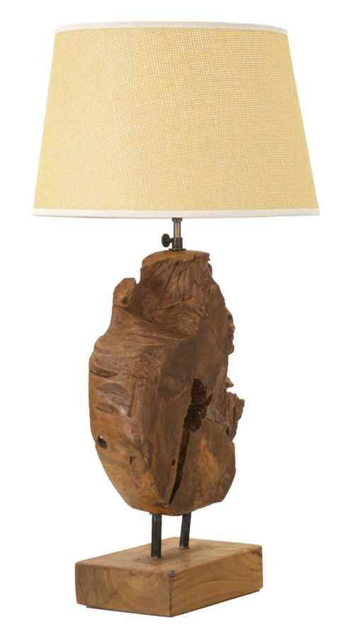 Candeeiro Teak de Mesa Kepala Cm ø 35x69