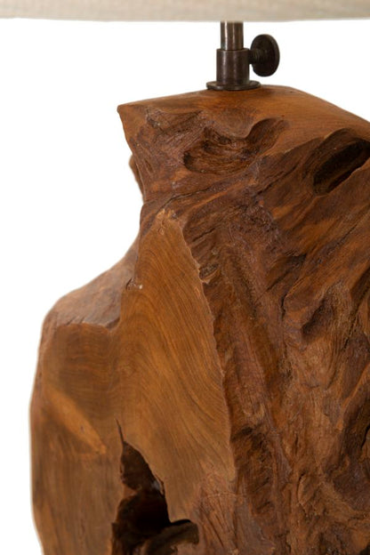 Candeeiro Teak de Mesa Kepala Cm ø 35x69