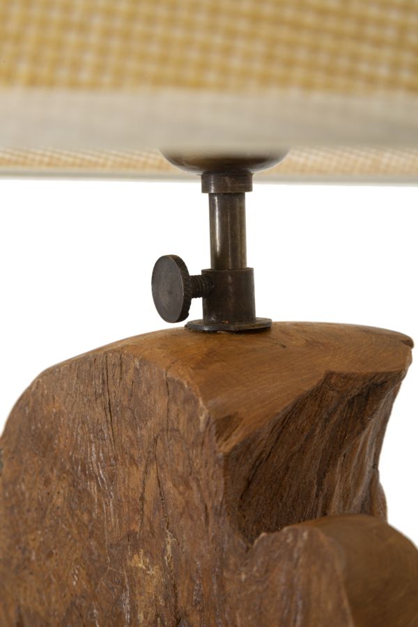 Candeeiro Teak de Mesa Kepala Cm ø 35x69