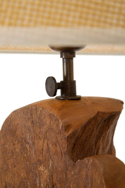 Candeeiro Teak de Mesa Kepala Cm ø 35x69