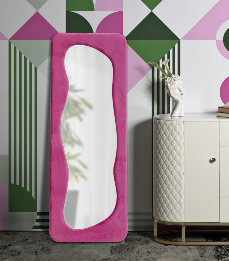 Espelho de Parede Theodor Fuxia Cm 60x4x160