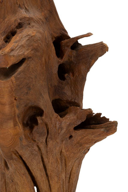 Escultura Akar em Teca Reciclada Cm 23x27x64