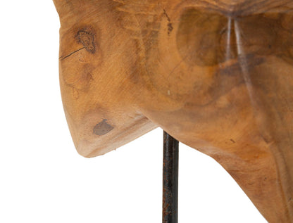 Escultura Estrela em Teca Reciclada Cm 28x12x42