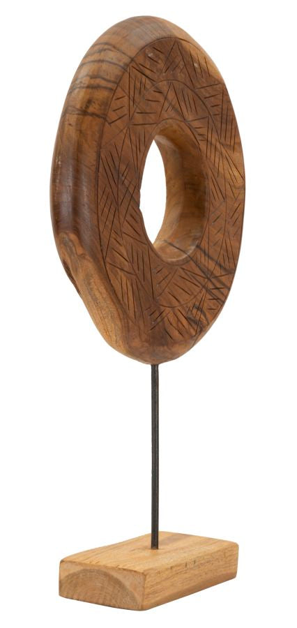 Escultura Dorat em Teca Reciclada Cm 35x10x58