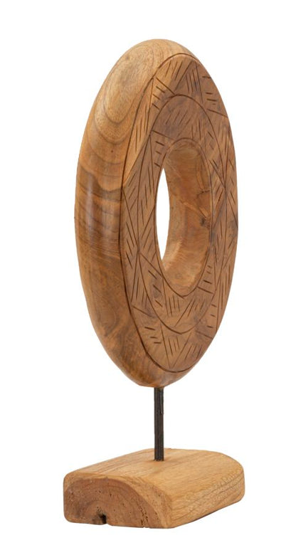 Escultura Dorat em Teca Reciclada Cm 28x10x38