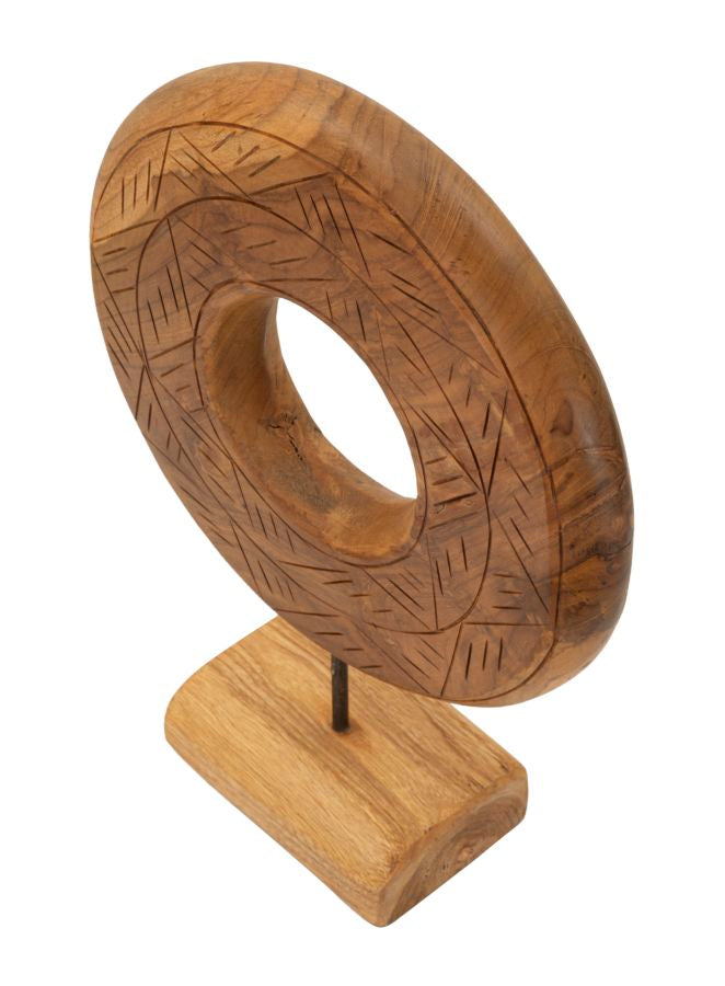 Escultura Dorat em Teca Reciclada Cm 28x10x38