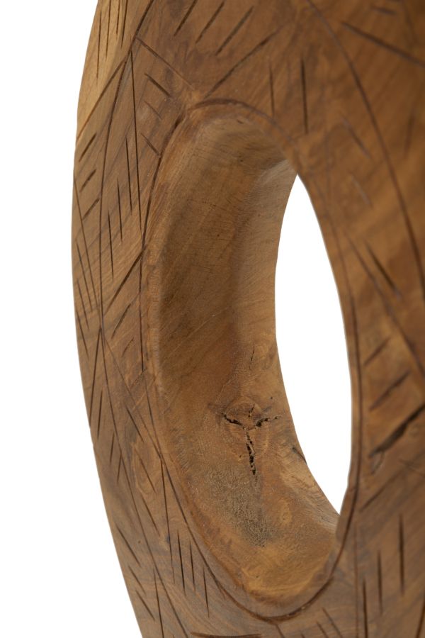 Escultura Dorat em Teca Reciclada Cm 28x10x38