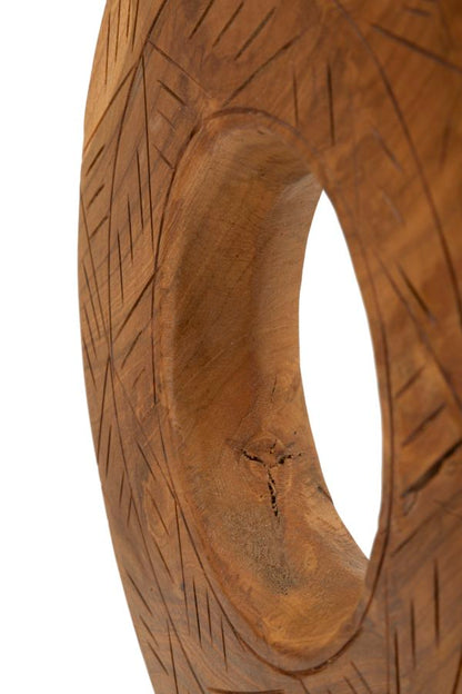Escultura Dorat em Teca Reciclada Cm 28x10x38