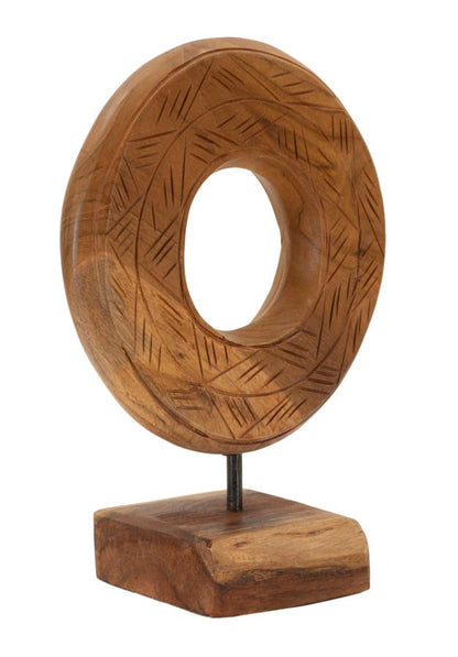 Escultura Dorat em Teca Reciclada Cm 20x10x28