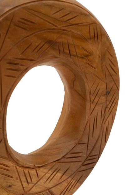 Escultura Dorat em Teca Reciclada Cm 20x10x28