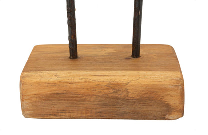 Escultura Lubang em Teca Reciclada Cm 25x10x38