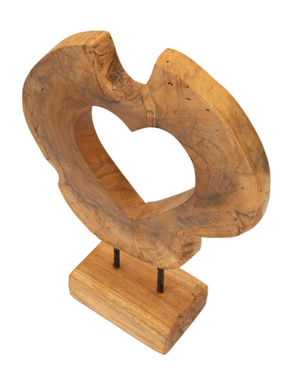 Escultura Hasi em Teca Reciclada Cm 28x10x38