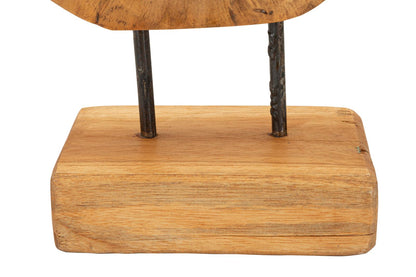 Escultura Hasi em Teca Reciclada Cm 28x10x38