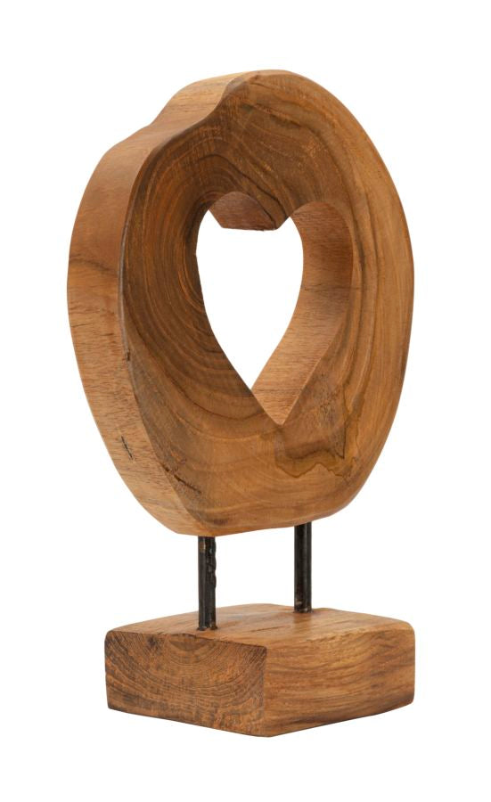 Escultura Hasi em Teca Reciclada Cm 20x10x28