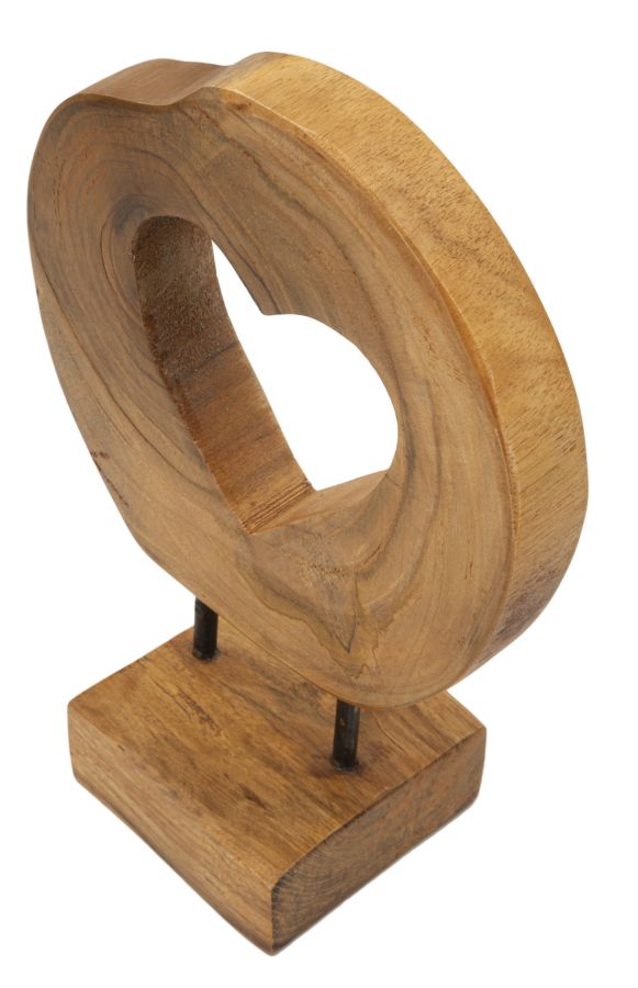 Escultura Hasi em Teca Reciclada Cm 20x10x28