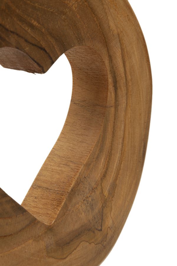Escultura Hasi em Teca Reciclada Cm 20x10x28