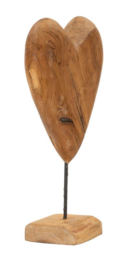 Escultura Dobu em Teca Reciclada Cm 25x12x45