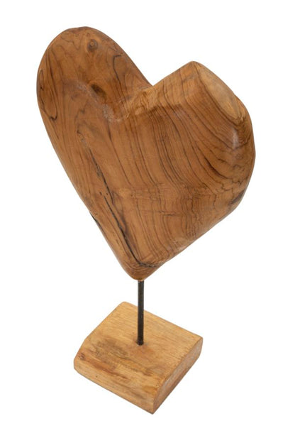 Escultura Dobu em Teca Reciclada Cm 25x12x45