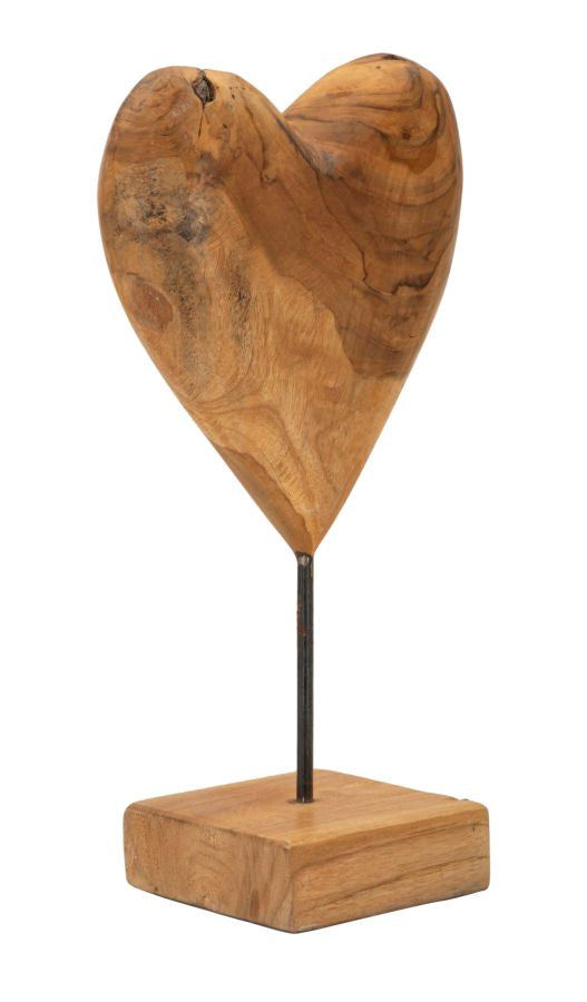 Escultura Dobu em Teca Reciclada Cm 20x12x37