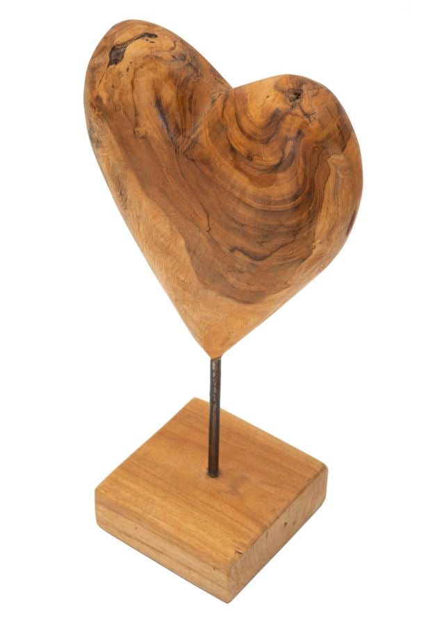 Escultura Dobu em Teca Reciclada Cm 20x12x37