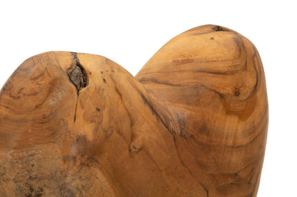 Escultura Dobu em Teca Reciclada Cm 20x12x37